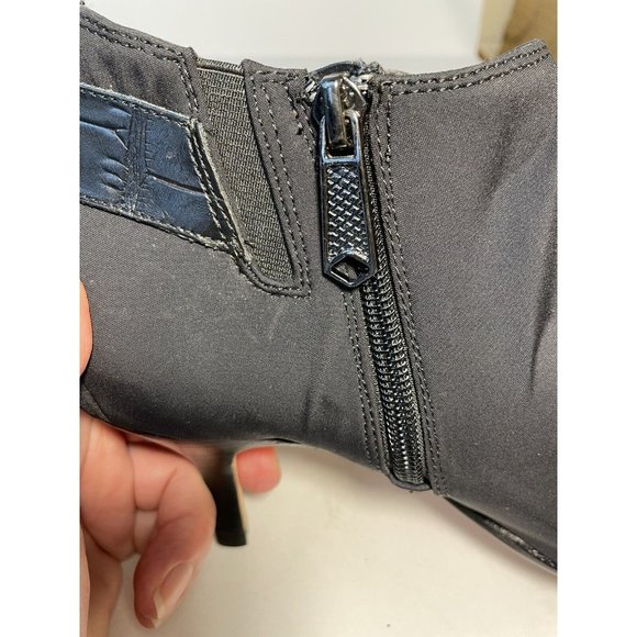 Donald Pliner Booties Size 8 M Black Lexie 2” Heel Pointed Toe Zipper Fabric - Picture 9 of 13